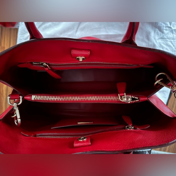 PRADA Saffiano Leather Red Handbag - Picture 7 of 10